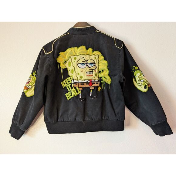 JH Design SpongeBob SquarePants Kids Jacket Nickelodeon Graphic Black - Picture 9 of 10
